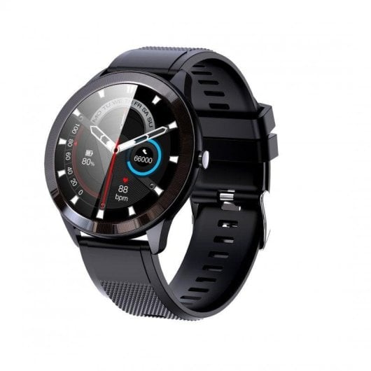 Leotec Smartwatch MultiSport Wave Bluetooth 46,5mm IPS Noir Étanche IP68 SpO2 Pulsomètre