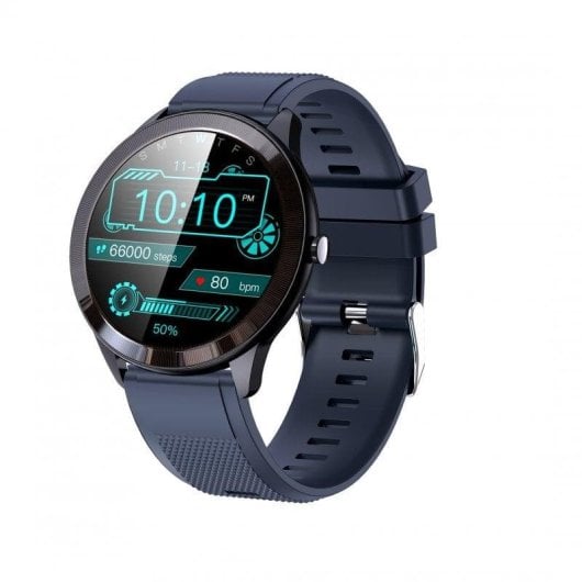Leotec Smartwatch MultiSport Wave Bluetooth 46,5mm IPS Bleu Étanche IP68 SpO2 Pulsomètre