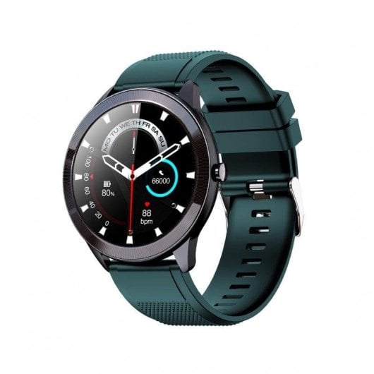 Leotec Smartwatch MultiSport Wave Bluetooth 46,5mm IPS Grün IP68 SpO2 Herzfrequenz Schlafmonitor