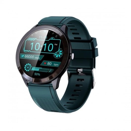 Leotec Smartwatch MultiSport Wave Bluetooth 46,5mm IPS Grün IP68 SpO2 Herzfrequenz Schlafmonitor