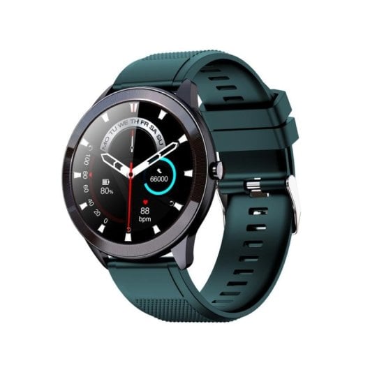 Leotec Smartwatch MultiSport Wave Bluetooth 46,5mm IPS Grün IP68 SpO2 Herzfrequenz Schlafmonitor