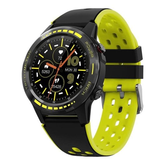Leotec MultiSport GPS Advantage Plus Bluetooth GPS 44mm IPS Gelb Wasserdicht IP67 Pulsmesser