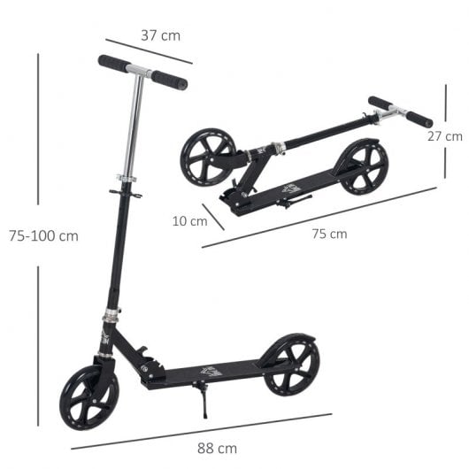 Homcom Patinete Infantil Plegable Negro