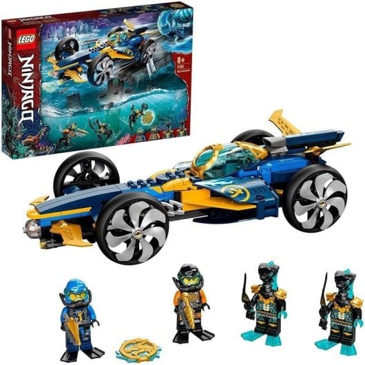 Figura LEGO Ninjago 71752 Submarino Anfíbio Ninja 356 Peças 4 Minifiguras