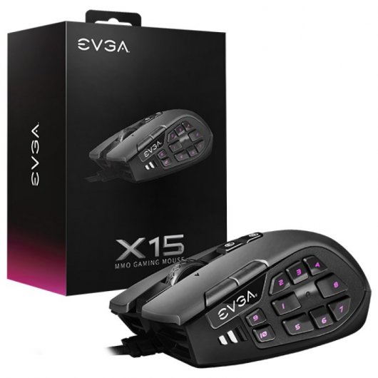 EVGA X15 Ratón Gaming 16000DPI Negro