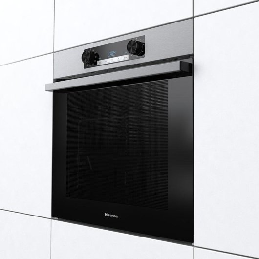 Horno Multifunción Hisense BI62216AX 77L 60cm Hidrolítico A Pizza Grill Acero Inoxidable