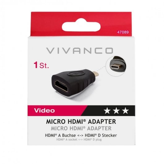 Vivanco Adaptador HDMI a Micro HDMI