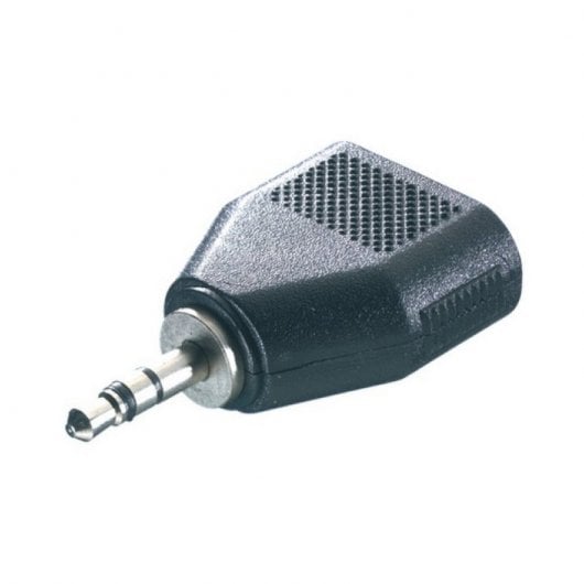 Vivanco Adaptador de Audio Minijack Macho 3.5mm a 2x Minijack Hembra 3.5mm Negro