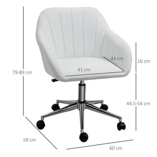 Vinsetto Silla de Oficina Blanca