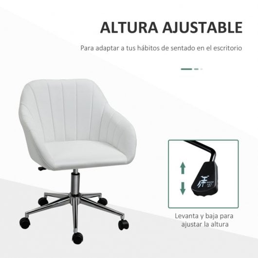 Vinsetto Silla de Oficina Blanca
