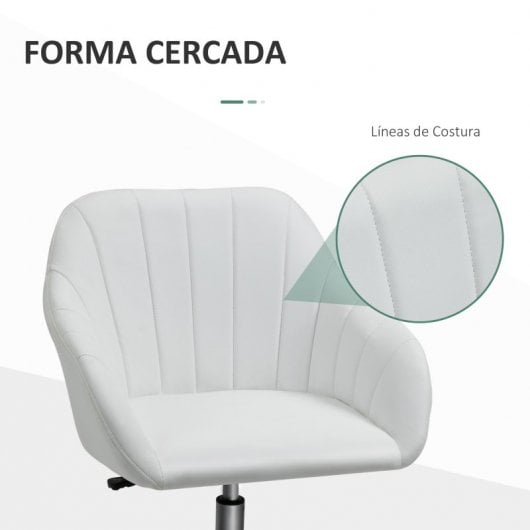 Vinsetto Silla de Oficina Blanca