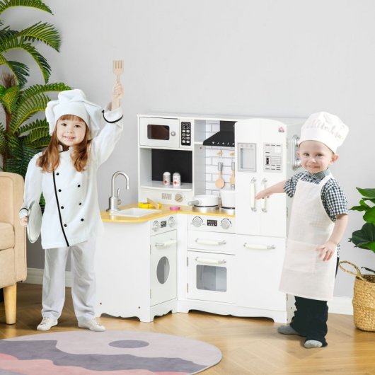 Homcom Cozinha de Brincar em Madeira com Acessórios