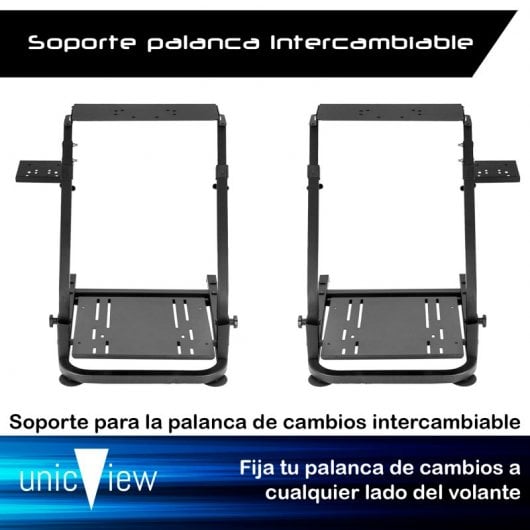 UnicView SV800 Soporte Volante/Pedales para Logitech y Thrustmaster + Soporte Cambios