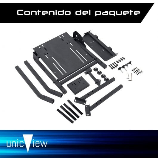 UnicView SV800 Soporte Volante/Pedales para Logitech y Thrustmaster + Soporte Cambios