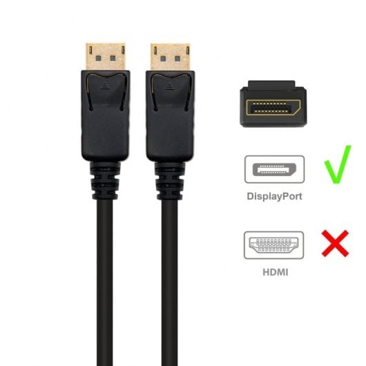 Ewent EC1411 DisplayPort 1.2 Stecker/Stecker-Kabel, 2 m, Schwarz