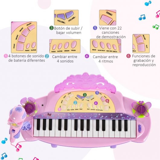 Tastiera elettronica per bambini Homcom