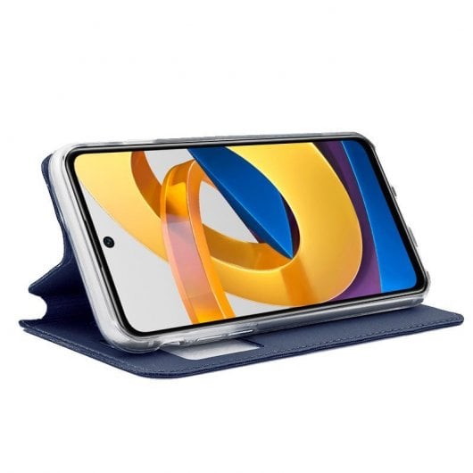 Cool Blue Smooth Flip Cover Case pour Xiaomi Poco M4 Pro 5G / Redmi Note 11S 5G