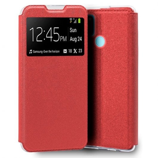 Coole schlichte rote Flip-Cover-Hülle für Realme C21