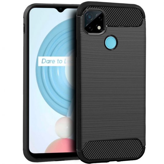 Cool Funda Carbón Negra para Realme C21