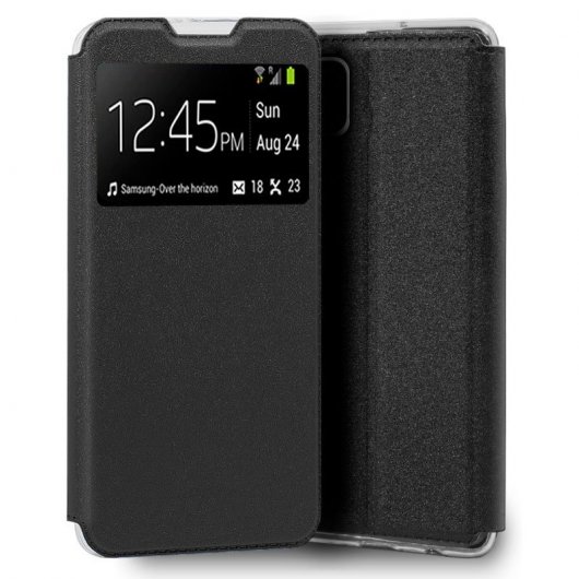 Étui à rabat noir lisse et cool pour Samsung Galaxy M22/M32
