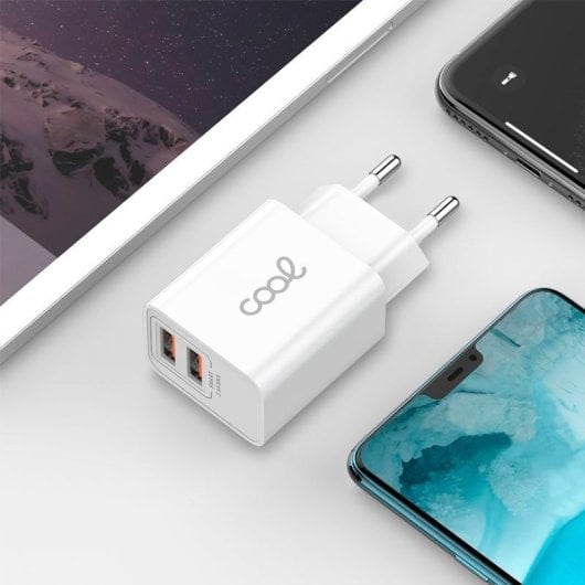 Cool Kit Carregador de Parede + Cabo USB 2.0 a Lightning 1.2m Branco