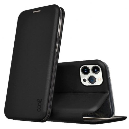 Étui à rabat noir Cool Elegance pour iPhone 13 Pro