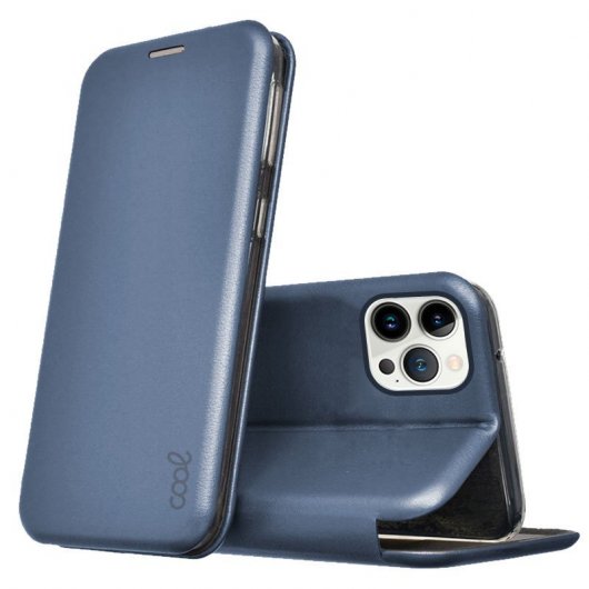 Cool Elegance Blaue Flip-Cover-Hülle für iPhone 13 Pro