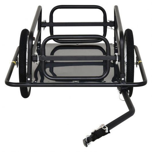 PawHut Remolque de Bicicleta para Carga 50kg Negro