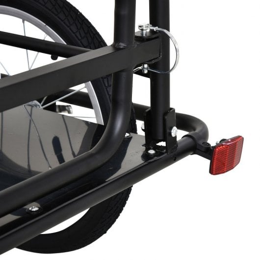 PawHut Remolque de Bicicleta para Carga 50kg Negro