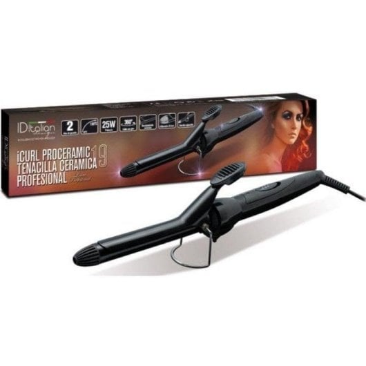 Lockenstab Italian Design iCurl 25mm Keramik 180°C Kabel 360° LED Schwarz