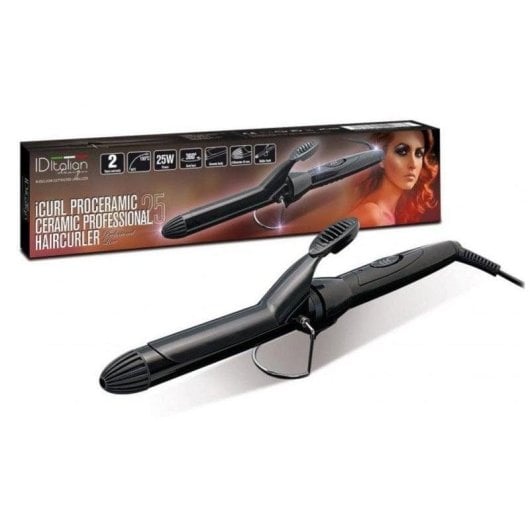 Lockenstab Italian Design iCurl 25mm Keramik 180°C Kabel 360° LED Schwarz