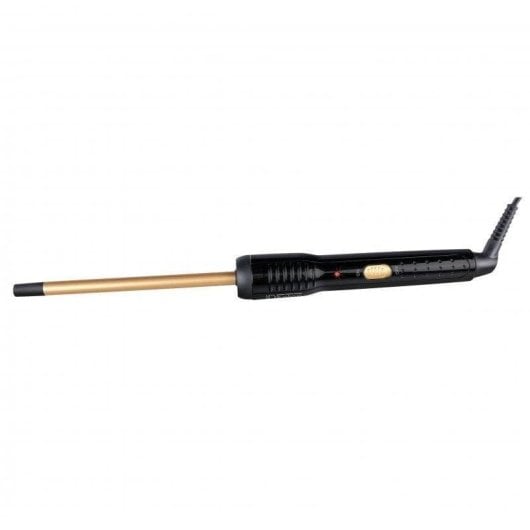 Boucleur à Cheveux Italian Design IDEULTRACURL 10 mm Chauffe Rapide 10-200°C Noir et Or
