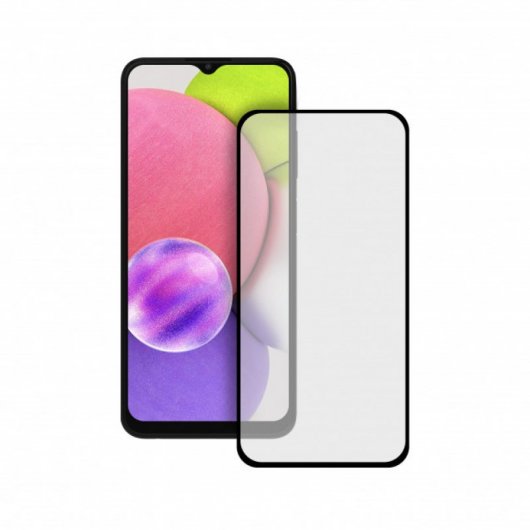 Mobile Tech Cristal Templado 9H Full Glue 2.5D Borde Negro para Samsung Galaxy A03S
