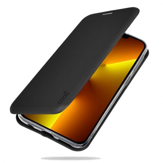 Cool Funda Flip Cover Elegance Negra para iPhone 13 Pro Max