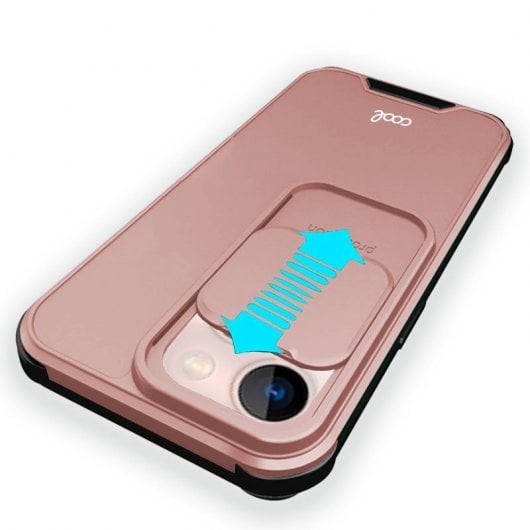 Cool Funda Hard Camera Rose Gold para iPhone 13