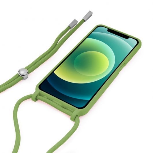 Cool Funda Cordón Liso Pistacho para iPhone 12/12 Pro