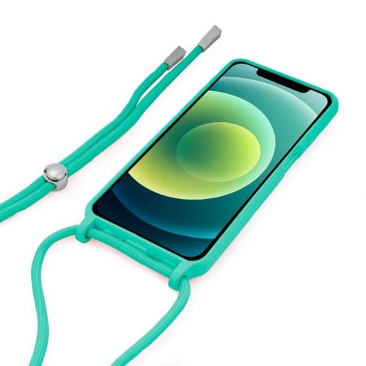 Cool Mint Smooth Cord Case für iPhone 12/12 Pro