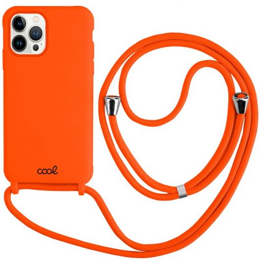 Cool Funda Cordón Liso Salmón para iPhone 13 Pro