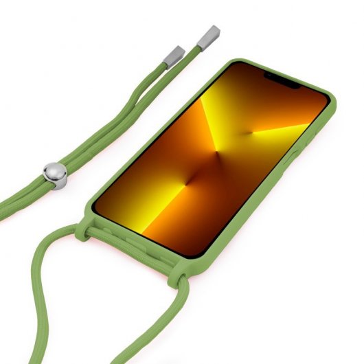 Cool Funda Cordón Liso Pistacho para iPhone 13 Pro Max