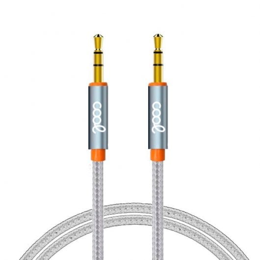 Cool Cable Jack 3.5mm Macho/Macho 1m Nylon Plateado