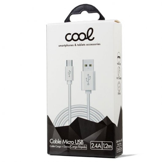 Cooles Universal-USB-auf-Micro-USB-Kabel 2,4 A 1,2 m Weiß