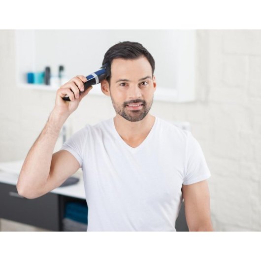 Máquina de Cortar Cabelo Rowenta Wet&Dry TN5120 Sem Fios 29mm 45min 2 Pentes À Prova de Água