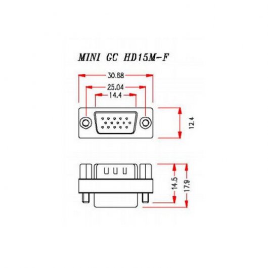 Mini Adaptador SVGA Macho/Hembra