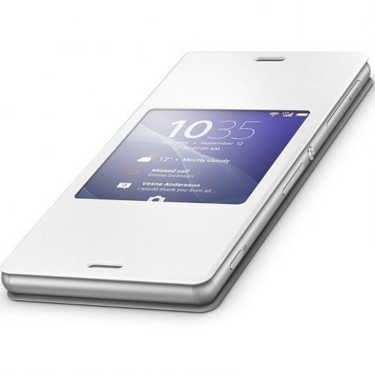 Sony Funda View Cover Blanca para Xperia Z3 Compact