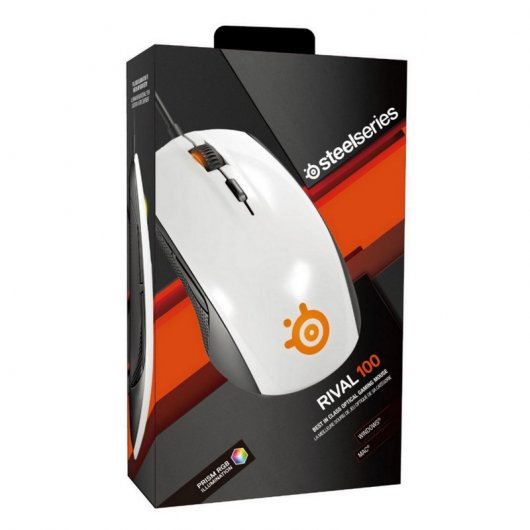 Steelseries Rival 100 Ratón Gaming RGB 4000 DPI Blanco