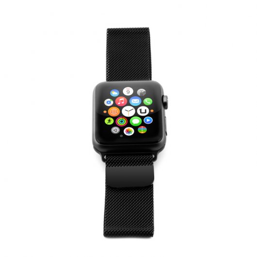 Correa Malla Metal Negra para Apple Watch 42mm