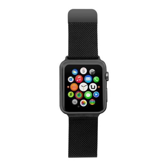 Correa Malla Metal Negra para Apple Watch 42mm