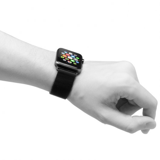 Correa Malla Metal Negra para Apple Watch 42mm
