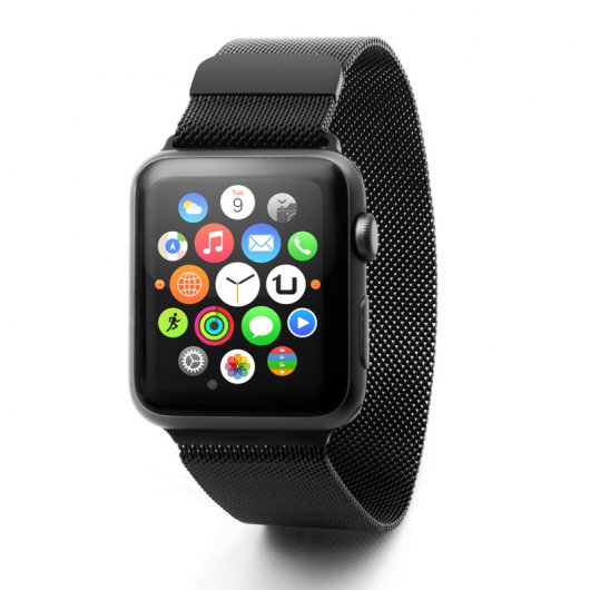 Correa Malla Metal Negra para Apple Watch 42mm