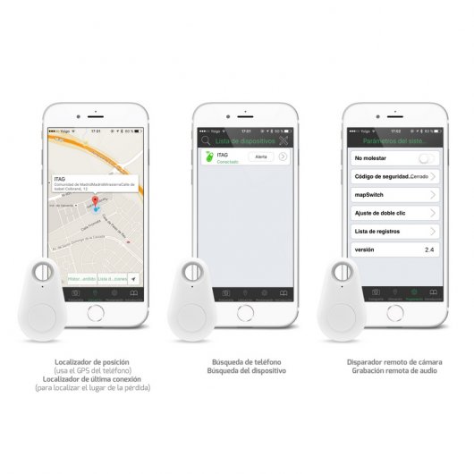 Unotec Llavero Bluetooth Multifunción Blanco